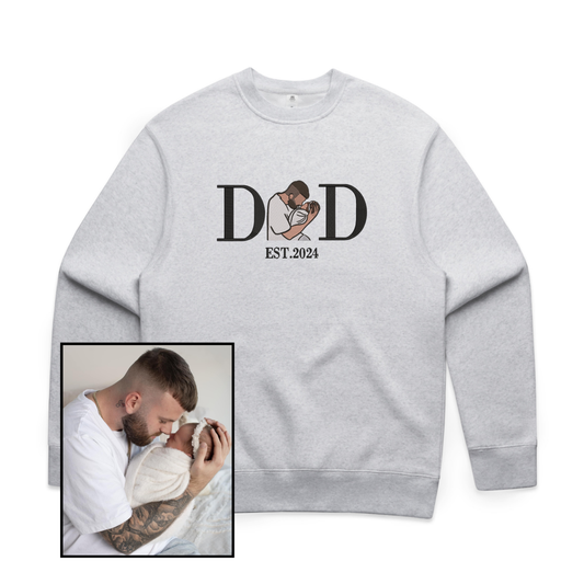 Custom DAD Portrait Crewneck