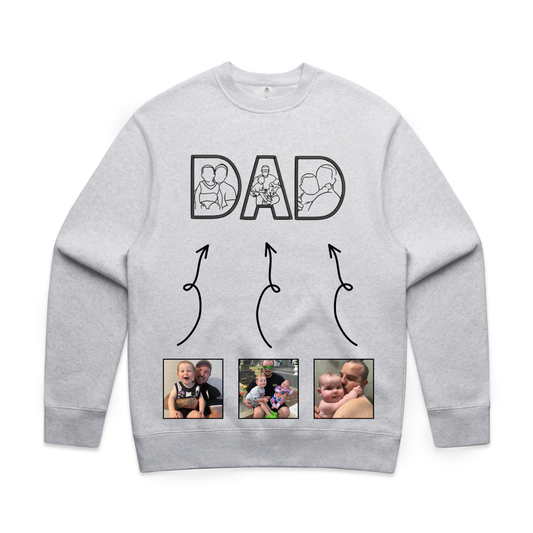 Custom Line Art DAD Crewneck