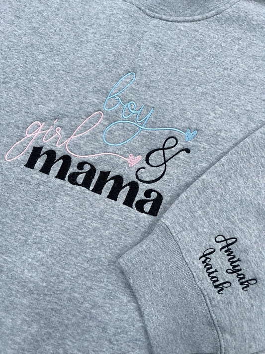 Boy & Girl Mama Crewneck