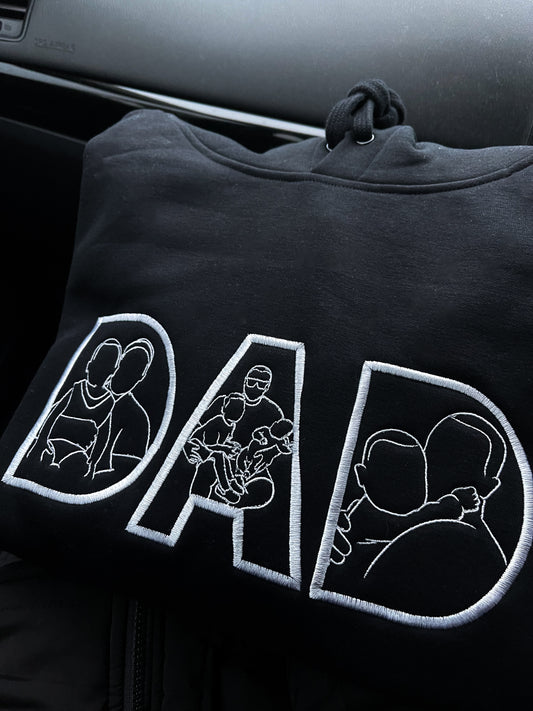 Custom Line Art DAD Hoodie