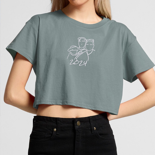 Custom Line Art Crop Tee