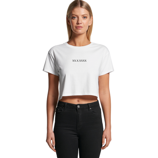 Roman Numeral Crop Tee